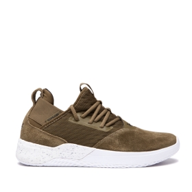 Supra TITANIUM Lave Sneakers Herre Olivengrønne/Hvite | NO-21831